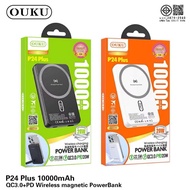 แท่นชาร์จไร้สาย OUKU P24Plus QC3.0 PD20W ไฟ LED 4 ดวง มีขาตั้งชาร์จในตัว พับเก็บได้ ป้องกันกระแสไฟส่
