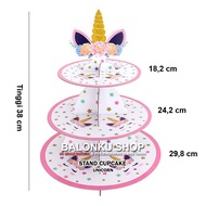 PUTIH White Unicorn 3 Layer Cupcake Stand / Cupcake Holder / Cupcake Stand