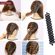 【 WSJ】Fashion ผู้หญิง Magic Hair Twist Centipede จัดแต่งทรงผมอุปกรณ์ถักเปีย Stick Bun Maker DIY เครื่องมือทรงผมสาวลูกกลิ้งเสริมความงามเครื่องประดับผม