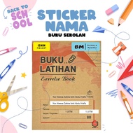 STICKER NAMA BUKU SEKOLAH / STICKER NAMA / STICKER SEKOLAH / STICKER HARI / STICKER SUBJEK / STICKER