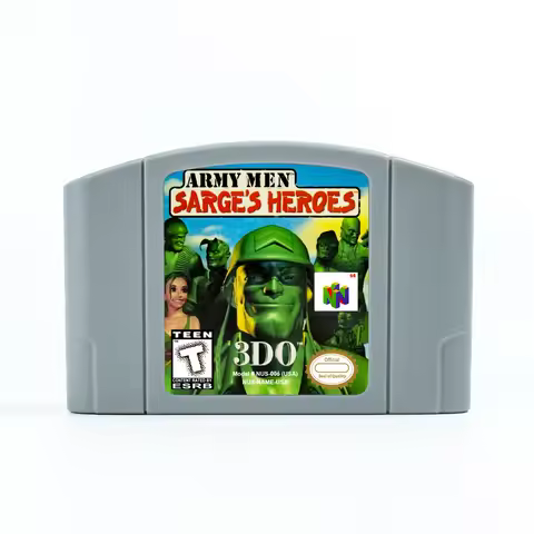 Army Men - Sarge's Heroes N64 Cartridge USA EUR Game Card For 64bit Game Consoles