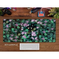 Black Cat Gaming Desk Pad RGB Gaming Mouse Pad,Floral LED Light Gaming Desk Mat,Desk Decoration, Mousepads XXL, Cute Kitty Keyboard Mat