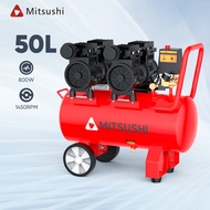 Mitsushi 50 ลิตร ปั๊มลม ปั้มลมโรตารี่ Oil Free ปั๊มลมออยล์ฟรี พร้อมถังลม