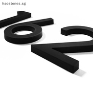 Hao Address Big Modern Door Alphabet Floag House Number Letters Sign #0-9 Black Numbers 125mm 5 in Home Outdoor SG