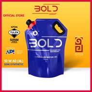 BOLD 𝕏 SIRIM 10w40 4L/3L Semi Synthetic SP Engine Oil Car 10w-40 Minyak Hitam Enjin Kereta Proton To