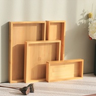 Japanese-style bamboo tray, rectangular, for home use, solid wood, for afternoon tea, snacks, coffee