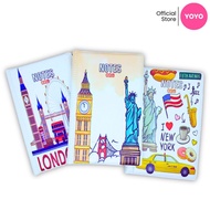 YOYO Notebook Aesthetic Travel Edition 84 Sheets School Stationery Notebook