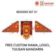 PANJI VANDEL BARONGSAI FLAG - LION DANCE - FREE CUSTOM