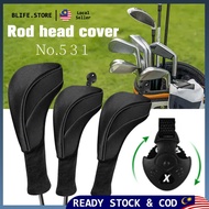 3 Pcs/Set  Head Covers for Golf Clubs Hybrid Wood Club Headcovers Set  Long Neck Mesh Golf Club Head
