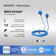 Earphone Sony MDR-EX15AP Handsfree In-ear - Black SONY Earphone Headset Headphone Original Sony Offi