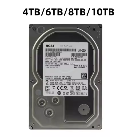 HGST 7K6000 Hard Drive HDD 7200rpm 64MB Cache SATA III 6Gb/s 3.5" HDD10TB 8TB 6TB 4TB for Desktop Se
