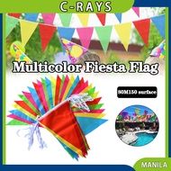 80m Colorful 80m Triangle Flag Fiesta Flag Multicolor Bunting Triangle Flags Festival Party Decor
