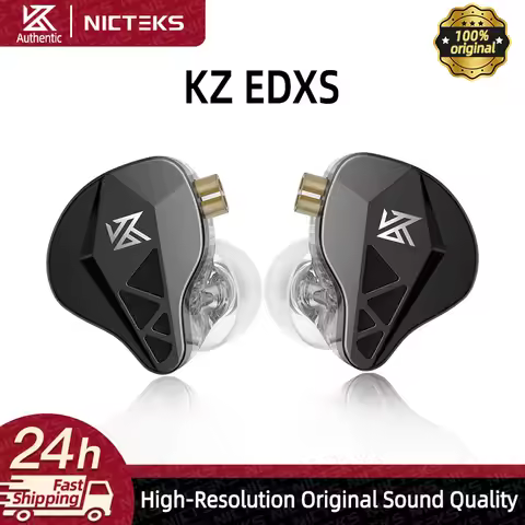KZ EDXS Metal Wired Earphones HIFI Bass Earbud IEM In Ear Monitor Headphones Noise Cancelling Headse