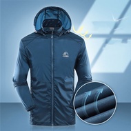 Couple Sunscreen Jacket Casual UV Jacket Men Summer Ice Silk Lightweight Jacket Unisex Outdoor Fishi