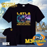 LAYLA Mobile Legends Cotton Shirt / ML Shirt / MLBB Shirt / CVC Cotton Shirt /Mobile Gaming Shirts