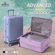 AVIVA Front open flip expandable suitcase large capacity travel carry-on checked trolley case luggag