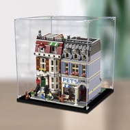 Transparent Acrylic Display Box For LEGO 10218 Pet Shop Handheld Building Block Model Storage Case D
