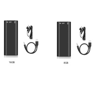 TECHCHIP-Digital Voice Recorder MP3 Player Professional Voice Activated Audio Recorder 192Kbps WAV A