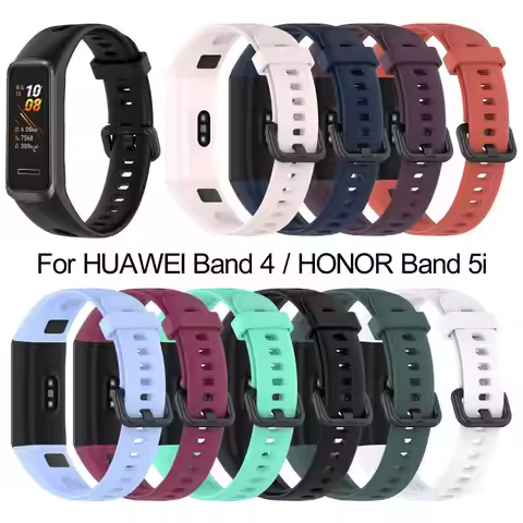 Strap For Huawei Honor Band 5 4 Wristbands Sport Band Silicone Replacement Bracelet For Honor Band 5