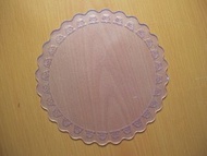 透明色 玫瑰花邊 PVC 圓形 隔熱墊