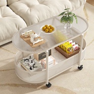Snack Cart2025Wheeled Side Cabinet Coffee Table Small Apartment Sofa Side Table Movable New Model Li