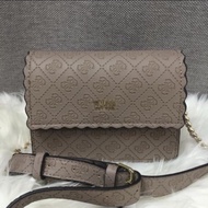 Guess Woman Embossing Sling Bag (Brown)