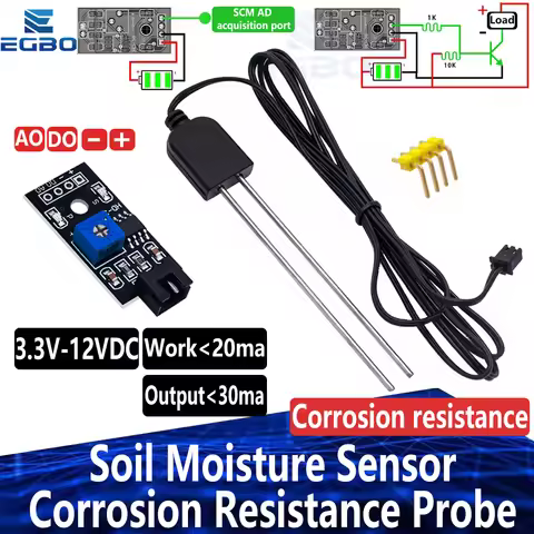 Soil Moisture Sensor and Soil Detector Module Soil Moisture Test Soil Humidity Test Corrosion Resist