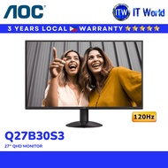 AOC Q27B30S3 Monitor | 27" 120Hz / 2560 × 1440 QHD / IPS / 1ms / HDR10 | itw
