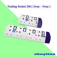 2way 3way 4way 5way Trailing socket 2 Meter cable / Extension plug