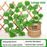 Fake Vines 2.4m Fake Ivy Leaves Artificial Ivy Ivy Garland Greenery Vines for Bedroom Decor Aestheti