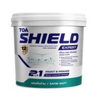 สีน้ำทาภายใน ชนิดกึ่งด้าน TOA SHIELD EXPERT SUPERIOR PREMIUM 2 IN 1 BASE C สีขาว 9 ลิตร (1270427)