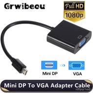 Grwibeou Mini Thunderbolt Mini DisplayPort Display Port 1080P Mini DP To VGA Cable Adapter For HDTV Monitor For  Air Pro