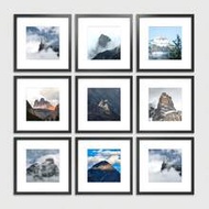 8x8/10x10/12x12 Inch Square Classic Photo Frame, Available In Black/White/Brown, Displays 3.5x3.5 In