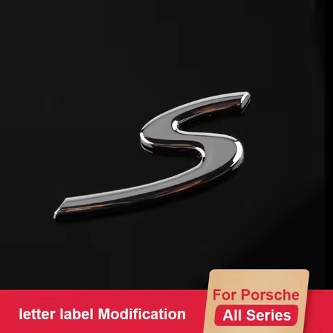 For Porsche All Series Cayenne Panamera Macan 911 718 Boxster Cayman S Car Emblem S Tail Emblem Lett