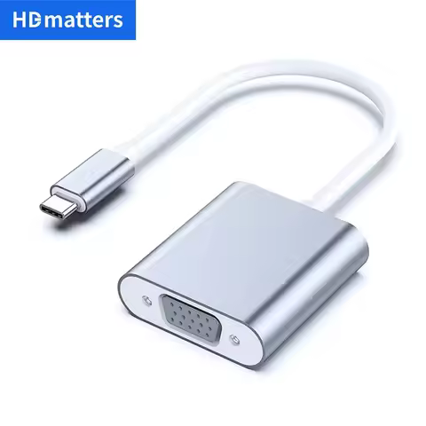 USB C to VGA cable for Iphone 15 pro Max. USB 3.1 Type C to VGA adapter monitor cable for Macbook Pr