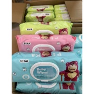 10ห่อPIKAทิชชูเปียก ผ้าเช็คทำความสะอาดเด็ก 200mm*250mmแผ่นใหญ่มาก ผ้านุ่ม เกรดA 930g คุณภาพพิเษยๆๆ