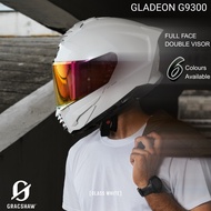 Gracshaw Helmet GLADEON G9300 GLADEON FULL FACE HELMET Double Visor D Ring helmet (SIRIM APPROVED)