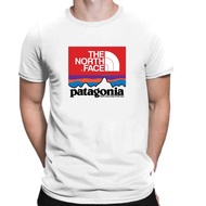 (คลังสินค้าพร้อม) North Face- Patagoniaผู้ชายเสื้อยืดผ้าฝ้าย