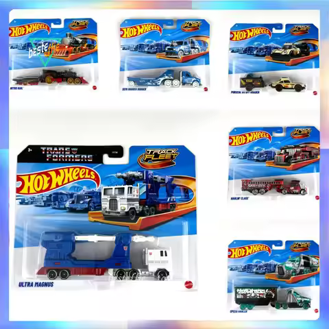 Hot Wheels Transformers Transport Fleet Car Model 1/64 Volvo Custom Porsche Ultra Magnus Truck Cars 
