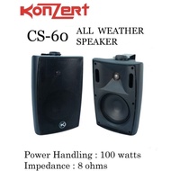 Konzert Studio Speaker CS-60 2 Way 6.5" 2-WAY SPEAKER 8ohm studio Commercial Speaker System (1 Pair 