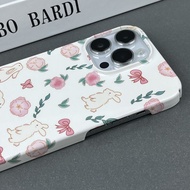 Phone Phone Case Suitable for iPhone 7 8 Plus x xs xr xsmax 11 12 13 14 15 pro max ins Style Korea Film Cute Flower Butterfly Rabbit Shock-resistant Hard Case Large Hole All-Inclusive Mobile Phone Protective Case Shell 2VQB