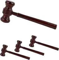 AUEAR, 4 Pack Wooden Judge Gavel Mini Judge Gavels Judge Auction Sale Wooden Gavel Judgment Gavel Pr