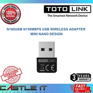 TOTOLINK N160USM WiFi Adapter USB N150 2.4GHz Mini Nano Size for PC Laptop