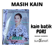 KAIN BATIK PGRI KUSUMA BANGSA BAHAN SANWOS Untuk satu baju masih kain