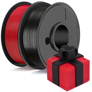 Black & Red PLA 3D Printer 1.75mm Filament Bundle for 3D Printing, 2 Spools 250g Each
