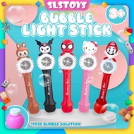 Automatic Bubble Stick Machine LED Light Kid Children Toy Balloon Soap Outdoor Game Mainan Belon Bui