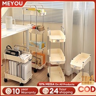 MEYOU 2/3/4 Layer Trolley Cart kitchen Organizer Moving Rack Storage Shelf for Room Kitchen Bathroom