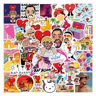 sticker custom sticker kereta 50 Sheets Singer Bad Bunny Bad Bunny Unique Star Luggage Laptop Comput