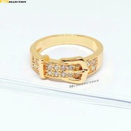 Cincin cewek terbaru 2023 Anti Karat Model Gesper / Perhiasan Wanita / Asesoris Titanium / Cincin Wa