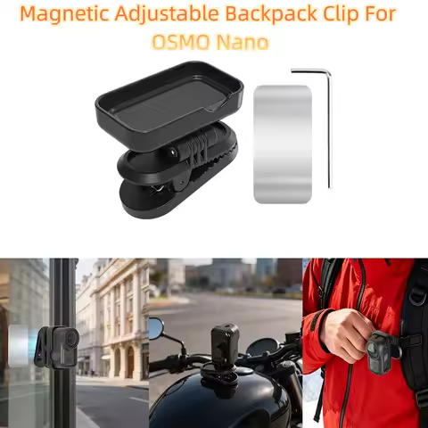 Magnetic Backpack Clip Holder For DJI Osmo NANO Quick Release Anti-shake Clip Mount For DJI Osmo Nan